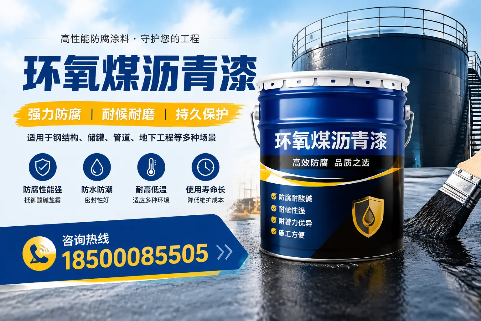 环氧煤沥青漆在工业中的应用，怒江企业的选择